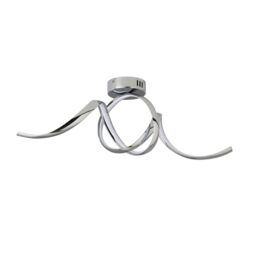Inlight Equinox Modern Plastic & Steel Silver Chrome Effect Led Ceiling Light - thumbnail 5