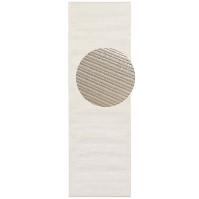 The Rugs Flatwoven Sisal Look Runner Indoor Outdoor Durable Low Maintenance In White - image 1