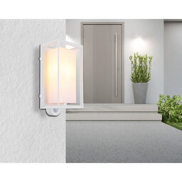 Luminosa Lighting Luminosa Logana Outdoor Wall Lantern White Matt Ip44 1X E27 Dawn Dusk Sensor - thumbnail 4