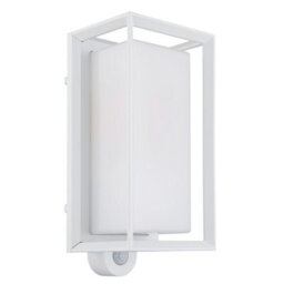 Luminosa Lighting Luminosa Logana Outdoor Wall Lantern White Matt Ip44 1X E27 Dawn Dusk Sensor - thumbnail 2