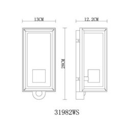 Luminosa Lighting Luminosa Logana Outdoor Wall Lantern White Matt Ip44 1X E27 Dawn Dusk Sensor - thumbnail 5