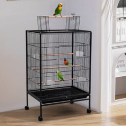 Thehotsale Open Play Top Metal Pet Bird Cage With Casters 45Cm W X 63.5Cm D X 94Cm H