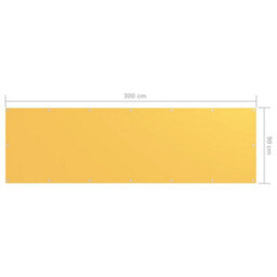 Berkfield Balcony Screen Yellow 90X300 Cm Oxford Fabric - thumbnail 5