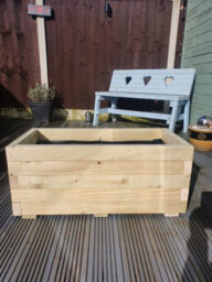 Rectangle Wooden Treated Garden Planter (Albie Range) 80Cm X 40Cm 46Cm High - thumbnail 1