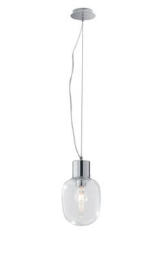 Luminosa Lighting Luminosa Fellins Globe Pendant Ceiling Light Chrome 18X22Cm