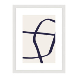 Accent By Nielsen Velino White Picture Frame 30X40Cm - With Glass Front And Abstract Poster Print
