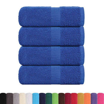 Berkfield Durable Guest Towels 4 Pcs Blue 30X50 Cm 360 Gsm 100% Cotton