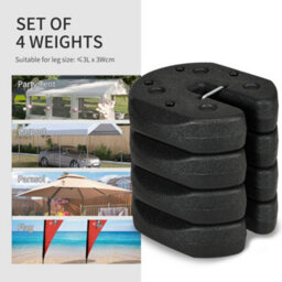 Outsunny Gazebo Weights Set Of 4 With Reinforce Pins, Total 12Kg - thumbnail 4
