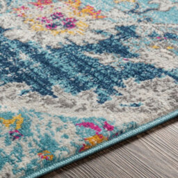 Livabliss Floransa Vintage Blue Beige Traditional Boho Living Room Rug 100 X 153 Cm Easy Care, Non Shedding - thumbnail 3
