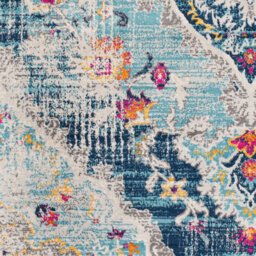 Livabliss Floransa Vintage Blue Beige Traditional Boho Living Room Rug 100 X 153 Cm Easy Care, Non Shedding - thumbnail 7