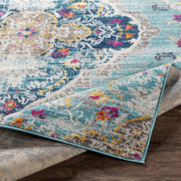 Livabliss Floransa Vintage Blue Beige Traditional Boho Living Room Rug 100 X 153 Cm Easy Care, Non Shedding - thumbnail 4
