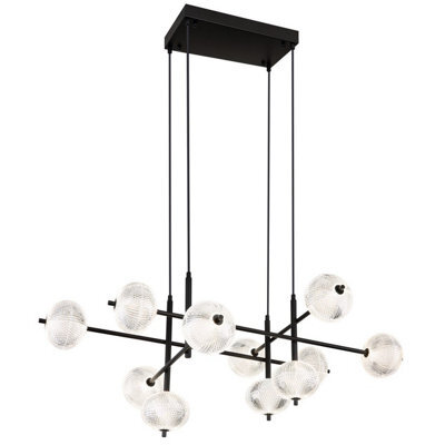 Luminosa Lighting Luminosa Aida Multi Arm Pendant Ceiling Light Matt Black Led 3000/6500/4500K - image 1