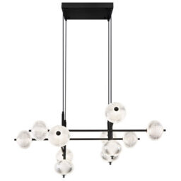 Luminosa Lighting Luminosa Aida Multi Arm Pendant Ceiling Light Matt Black Led 3000/6500/4500K - thumbnail 4