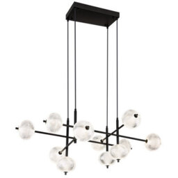 Luminosa Lighting Luminosa Aida Multi Arm Pendant Ceiling Light Matt Black Led 3000/6500/4500K - thumbnail 1