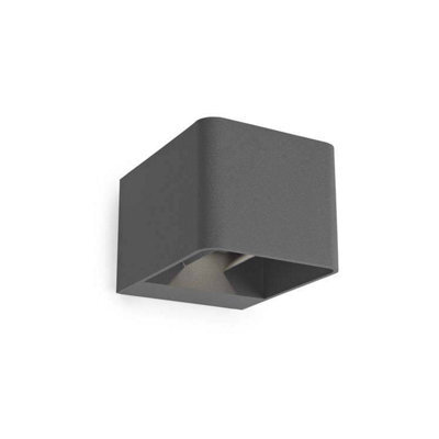 Luminosa Lighting Luminosa Wilson Outdoor Led Up Down Wall Light Urban Grey 855Lm 3000K Ip65