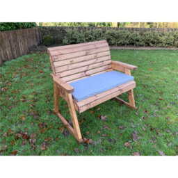 Marlborough Deluxe Rocker Bench With 1 X Bench Cushion Grey, 1 X Scatter Cushion Grey, 1 X Standard Cover - thumbnail 2