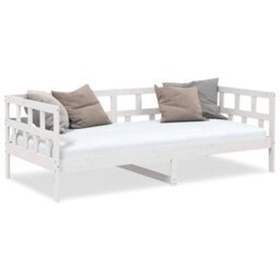 Walplus Day Bed Without Mattress White Solid Wood Pine 90X190 Cm Single - thumbnail 4