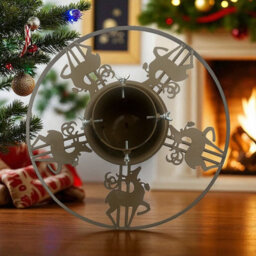 Decorative Reindeer Christmas Tree Stand Made From Durable Steel (Festive Gold) - thumbnail 2