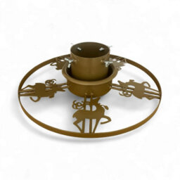 Decorative Reindeer Christmas Tree Stand Made From Durable Steel (Festive Gold) - thumbnail 3