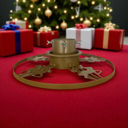 Decorative Reindeer Christmas Tree Stand Made From Durable Steel (Festive Gold) - thumbnail 1