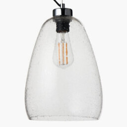 Pacific Lifestyle Beja Organic Shape Tall Clear Bubble Glass Pendant - thumbnail 7