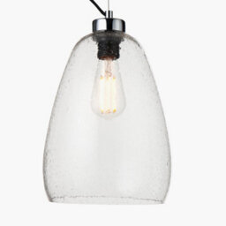 Pacific Lifestyle Beja Organic Shape Tall Clear Bubble Glass Pendant - thumbnail 8