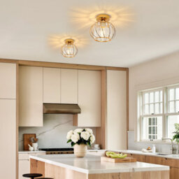 Pheashine Gold Crystal Cage E27 Base Ceiling Lamp Without Bulb - thumbnail 6