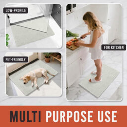 Moonlight Bedding Plush Chenille Bathroom Floor Mat Non-Slip Quick-Dry Absorbent Bathroom & Doorway Shower Rug White 50X80 Cm - thumbnail 4