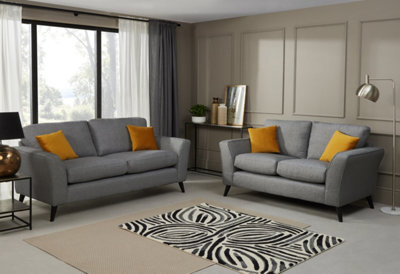 Modern Home Caxton 3+2 Seater Sofa Set Charcoal - image 1