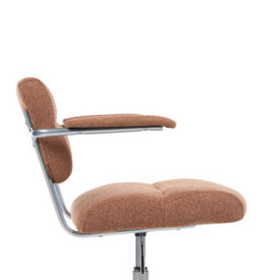 Beliani Desk Chair Candor Brown - thumbnail 5