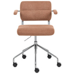 Beliani Desk Chair Candor Brown - thumbnail 4