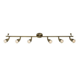 Luminosa Lighting Luminosa Amalfi Adjustable 6 Light Spotlight Antique Brass, Gu10 - thumbnail 1