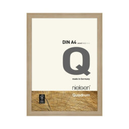 Nielsen Quadrum A4 Oak Wooden Picture Frame With Float Glass And Push/turn Clips - thumbnail 1