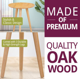 Hallowood Furniture Waverly Small Round Side Table With 3 Legs (Pair) - thumbnail 4