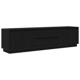 Berkfield Tv Cabinet With Led Lights Black Oak 193.5X41X50 Cm - thumbnail 3