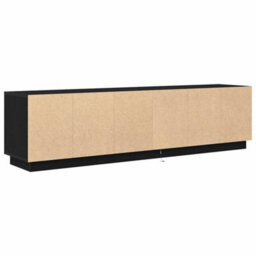 Berkfield Tv Cabinet With Led Lights Black Oak 193.5X41X50 Cm - thumbnail 9