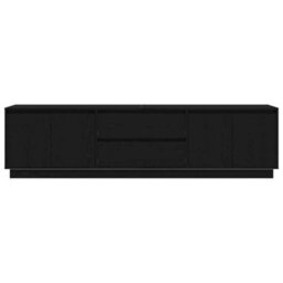Berkfield Tv Cabinet With Led Lights Black Oak 193.5X41X50 Cm - thumbnail 7