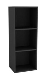 Urbn-Living Urbnliving 30Cm Height Black 3 Tier Wooden Bookcase Shelving Display Storage Shelf Unit Wood - thumbnail 3