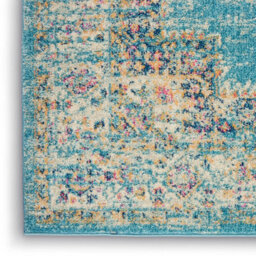 Blue Rug, Stain-Resistant Persian Rug, Luxurious Floral Rug, Traditional Rug For Bedroom, & Dining Room-201Cm X 290Cm - thumbnail 3