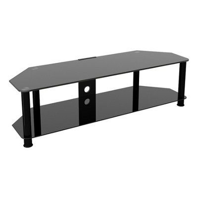 "Avf Classic 1.4M Glass Corner Tv Stand With Cable Management For Tvs Up To 65"" - Black" - image 1