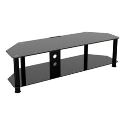"Avf Classic 1.4M Glass Corner Tv Stand With Cable Management For Tvs Up To 65"" - Black"
