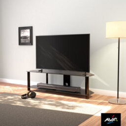 "Avf Classic 1.4M Glass Corner Tv Stand With Cable Management For Tvs Up To 65"" - Black" - thumbnail 3