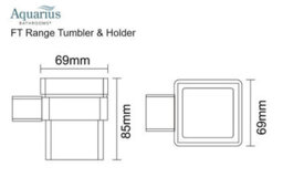 Aquarius Ft Tumbler And Holder Matt Black - thumbnail 3