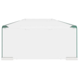Vidaxl Tv Stand/monitor Riser Glass Clear 120X30X13 Cm - thumbnail 4