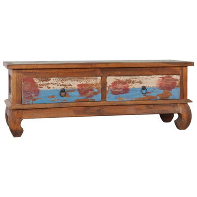 Berkfield Tv Cabinet 110X35X40 Cm Reclaimed Teak Wood