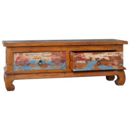 Berkfield Tv Cabinet 110X35X40 Cm Reclaimed Teak Wood - thumbnail 2