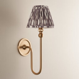 Loops Elegant 2 Pack Dimmable Wall Lights With Brass Finish And Grey Shades - thumbnail 3