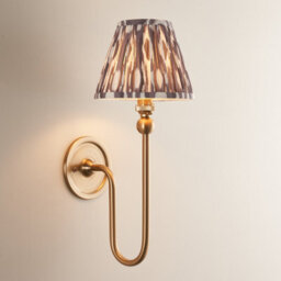 Loops Elegant 2 Pack Dimmable Wall Lights With Brass Finish And Grey Shades - thumbnail 2