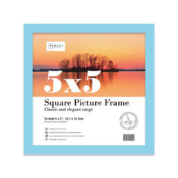 5X5 Light Blue Picture Frame (12.7 X 12.7Cm) Poster, Photo, Artwork, Gallery Wall Or Print - thumbnail 1
