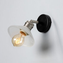 Litecraft Aya 1 Light Satin Nickel Industrial Style Wall Light - thumbnail 3
